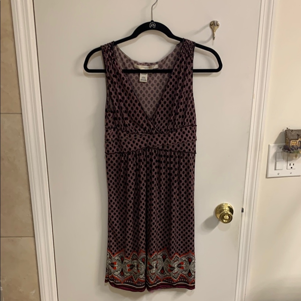 Studio M Petite Geometric Elegant Midi Dress in Size SP
